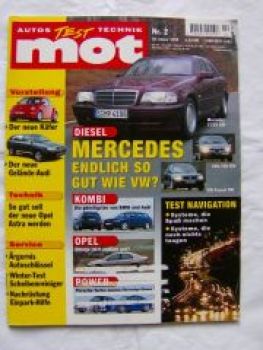 mot 2/1998 C220 CDI W202 vs. Alfa 156 JTD vs. VW Passat TDI