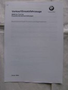 BMW Verkauf Einsatzfahrzeuge 3er Touring E46 1/2004