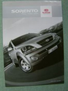 Kia Sorento Prospekt 9/2005 +Preisliste NEU