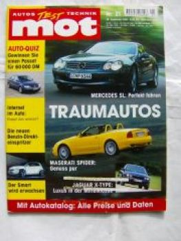 mot 21/2001 SL BR230,Maserati Spider,Jaguar X-Type