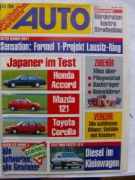 Auto Straßenverkehr 11/1991 Honda Accord,Mazda 121,