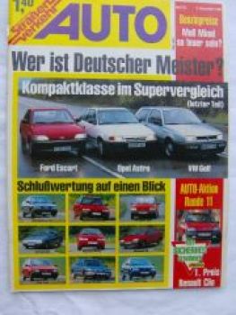 Auto Straßenverkehr 25/1991 Ford Escort vs. Astra vs. Golf III