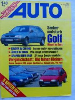 Auto Straßenverkehr 3/1992 VW Golf CL Turbodiesel,