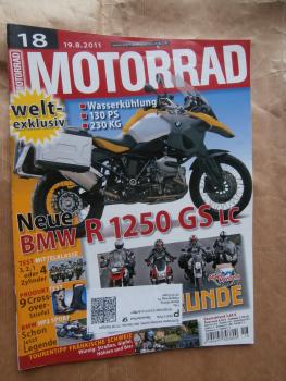 Motorrad 18/2011 BMW R1250 GS LC,Dauertest Zwischenbilanz Victory Hammer S, HH-Racetech BMW F800 GS,