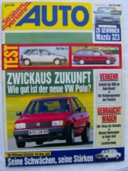 Auto Straßenverkehr 10/1990 Fiat Tipo 1.4, VW Passat Typ35i
