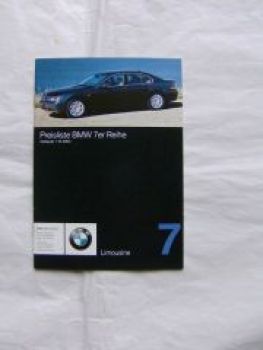 BMW 730i-760i+Li,730d,740d Limousine 1.10.2003 E65 E66