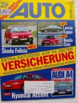 Auto Straßenverkehr 23/1994 Hyundai Accent,Audi A4 Kaufberatung