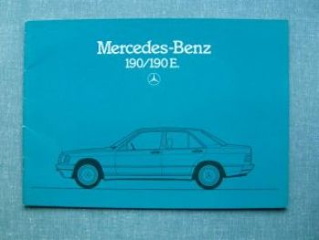 Mercedes Benz W201 190 190E Prospekt 1983