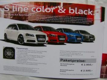 Audi A3 Sportback + A3 Cabriolet S line color&black