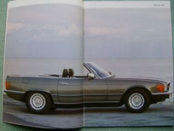 Mercedes Benz 280SL 380SL 500SL R107 Prospekt 1982 UK Englisch