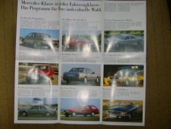 Mercedes Benz Personwagen-Programm 1985 R107 W126 W124 W201