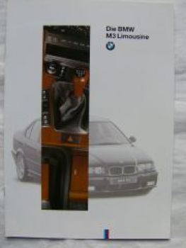 BMW M3 E36 Limousine Prospekt Rarität September 1994