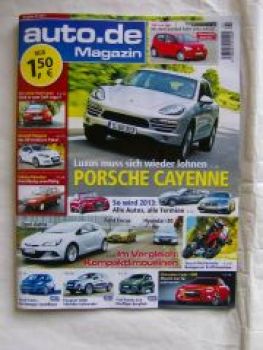 auto.de Magazin 1/2013 Cayenne, Opel Corsa C,Ducati Multistrada