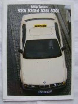 BMW 520i 524td 525i 530i E34 TAXEN September 1988