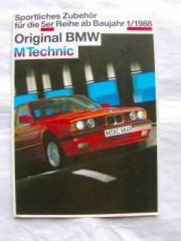 BMW 5er Reihe E34 Sportliches Zubehör M Technic April 1989