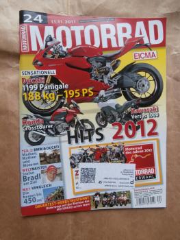 Motorrad 24/2011 Ducati 851 Superbike, 848Evo,Vectrix Elektroroller,BMW R75/5 bis R1200R Classic,Triumph Tiger 800