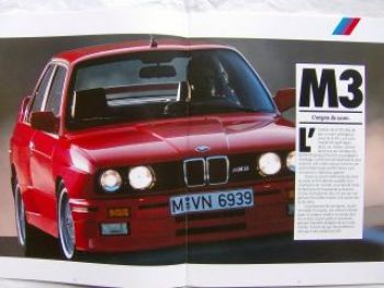 BMW M3 E30 +Cabriolet +M5 E34 März 1990 Französisch