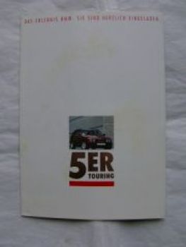 BMW 5er Touring E34 Flyer Prospekt A5 Format