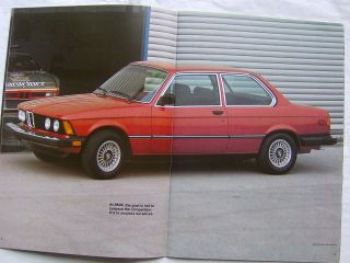 BMW 320i E21 USA Prospekt September 1982 Rarität