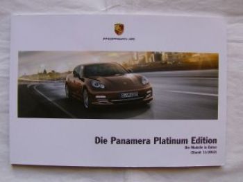 Porsche Panamera Platinium Edition Preisliste 11/2012