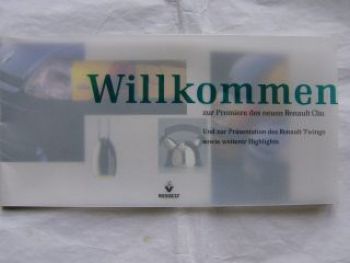 Renault Clio Premiere Willkommen Präsentation Flyer