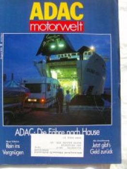 ADAC motorwelt 8/1991 Astra,Pajero V6,Der Harz
