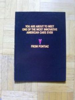 General Motors Pontiac Fiero Prospekt USA
