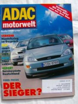 ADAC motorwelt 12/1998 smart vs. Lupo,Ford Focus