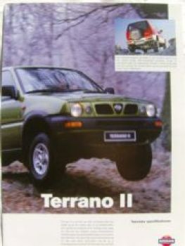 Nissan Terrano II Dänischer Prospekt Juli 1998