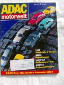 ADAC motorwelt 3/1996 Opel Corsa B Eco3,Fiesta vs. Polo
