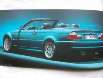 BMW M3 Cabrio E46 Vorstellungsflyer März 2001 NEU