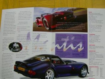 Marcos Mantis the great british Sportscar Prospekt+Preise 4/1999