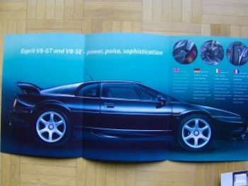 Lotus Esprit V8-GT&V8-SE UK Englisch Prospekt NEU