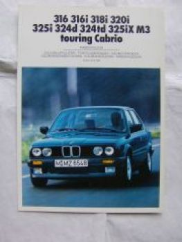 BMW 316-M3 +touring +Cabrio E30 September 1987