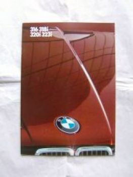 BMW 316 318i 320i 323i E30 März 1984 Englisch