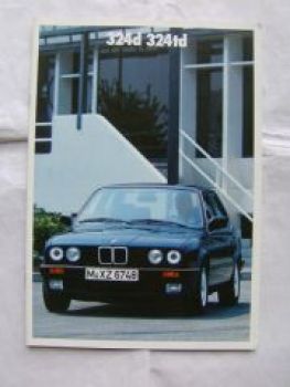 BMW 324d 324td E30 September 1987 Prospekt