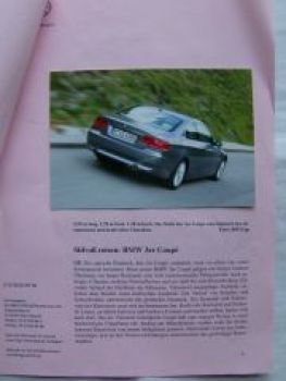 BMW 3er Coupè E92 Presseinformation 2006
