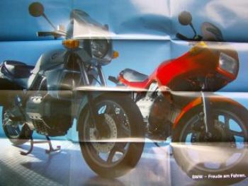 BMW K75 Poster Prospekt +E28 Servicemobil