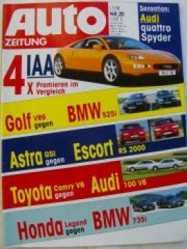 Auto Zeitung 20/1991 BMW 525i E34 vs. Golf III VR6