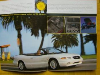 Chrysler Stratus Cabrio Sunset Prospekt 3/1998 NEU