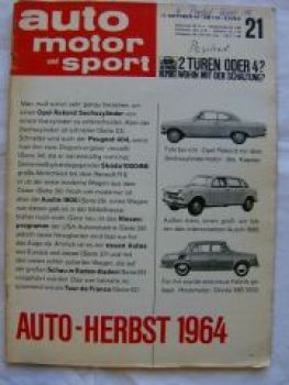 ams 21/1964 Opel Rekord,Austin 1800,Skoda MB 1000
