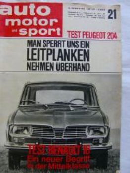 ams 21/1965 Peugeot 204, Renault 16,NSU Prinz 1000