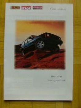 Jeep Pressespiegel der neue Cherokee 5/1997 Prospekt