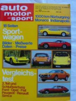 ams 13/1971 Pinzgauer,Fiat 124 Special vs. Taunus 1300L