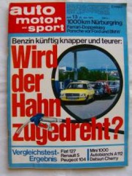 ams 13/1973 Fiat 127,Renault 5, Peugeot 104, Mini 1000