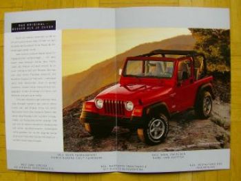 Jeep Wrangler Vorabinformation Prospekt 3/1996 Rarität NEU
