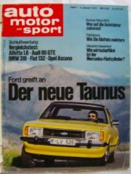 ams 1/1976 Ford Taunus, Vergleichstest Alfetta 1.6,