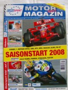 Motor sport Magazin 3/2008 F1,WTCC,GP2,WRC,Nascar