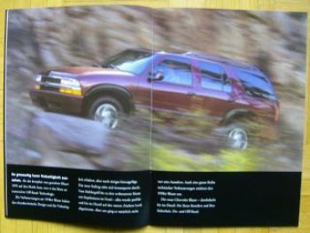 Chevrolet Blazer Prospekt 10/1998 NEU