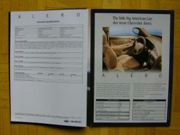 Chevrolet Alero Prospekt 1998 NEU +Farben